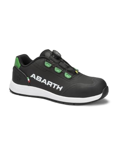 ABARTH Safety Scorpion BAJO Sicherheitsschuh Unisex S3 aus Nanotechnologie-Mikrofaser, wasserabweisend, EN ISO 20345:2022, grau, 41 von Abarth
