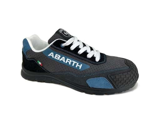 Abarth Safety Truck Grey – Blauer Sicherheitsschuh S1-PL Wildleder mit Mikroperforationen, grau, 45 EU von Abarth
