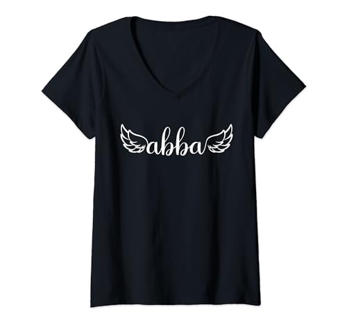Damen Abba T-Shirt Abba Name Geburtstag Shirt Geschenk Abba Name T-Shirt mit V-Ausschnitt von Abba Name Shirts & Gifts