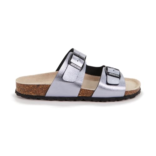 Abbacino Flache Damensandale in Silber. Silber von Abbacino