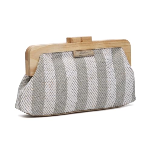 Abbacino Gestreifter Clutch in Grau Grau von Abbacino
