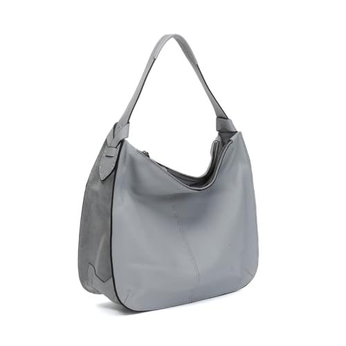 Abbacino Grau Leder Schultertasche Grau von Abbacino