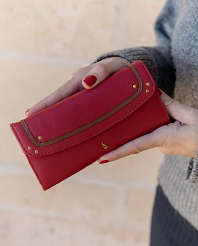 Abbacino Große Brieftasche in rotem Leder Rot von Abbacino