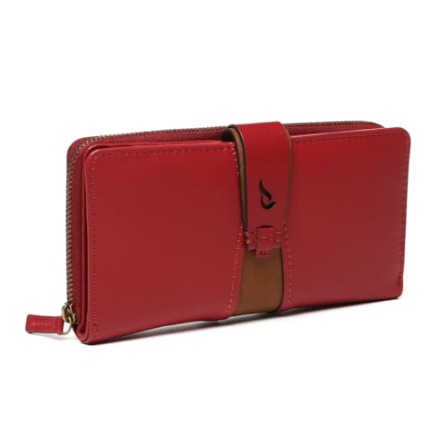 Abbacino Große Brieftasche in rotem Leder Rot von Abbacino