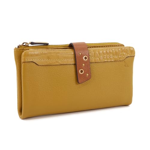 Abbacino Großes Portfolio in Bernsteinleder Gold von Abbacino