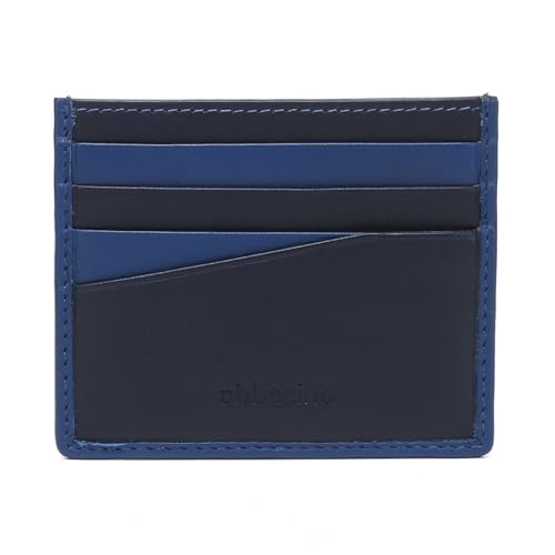 Abbacino Herrenlederkartenetui in Blau. Blau von Abbacino