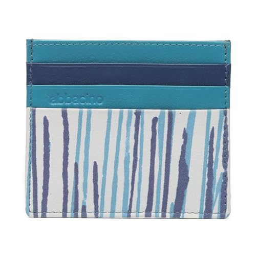 Abbacino Kartenetui aus Leder mit blauem Muster. Blau von Abbacino