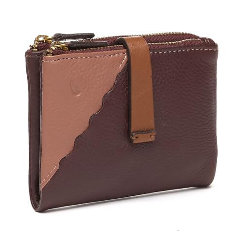 Abbacino Kleine Brieftasche in Biolor -Leder Bordeaux Rot von Abbacino