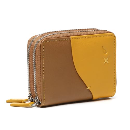 Abbacino Kleine Geldbörse aus Leder in Camel-Tönen. Beige von Abbacino