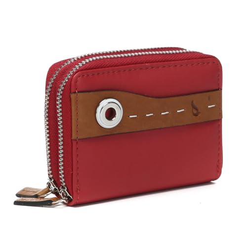 Abbacino Kleine Geldbörse aus rot-Bicolor Leder. Rot von Abbacino