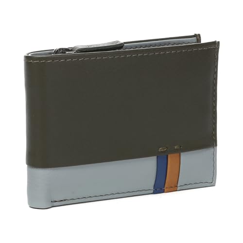 Abbacino Kleine Herrenlederbörse mit RFID-Schutz in Grün. Grün von Abbacino