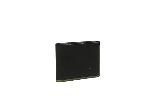 Abbacino Kleine Herrenlederbörse mit RFID-Schutz in Schwarz. Schwarz von Abbacino