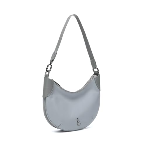 Abbacino Kleine Schultertasche aus grauem Leder Grau von Abbacino