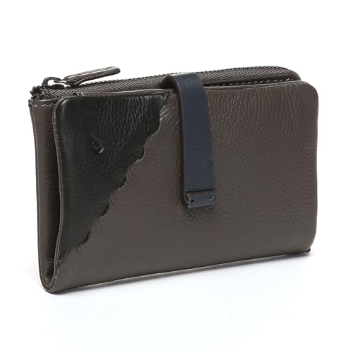 Abbacino Medium Portfolio in grauem Bicolor -Leder Grau von Abbacino