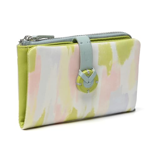 Abbacino Mittelgroße Ledertasche mit Muster in Grüntönen. Grün von Abbacino