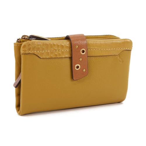 Abbacino Mittleres Portfolio in Bernsteinleder Gold von Abbacino