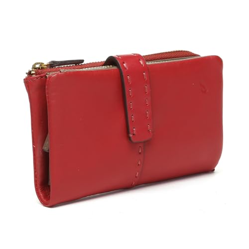 Abbacino Mittleres Portfolio in rotem Leder Rot von Abbacino