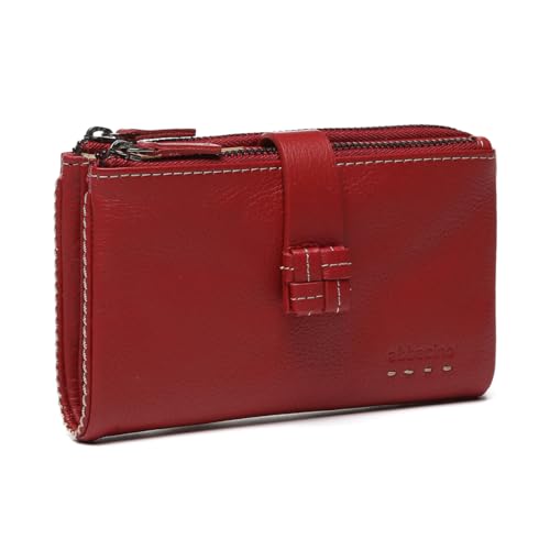 Abbacino Mittleres Portfolio in rotem Leder Rot von Abbacino