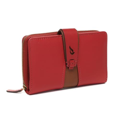 Abbacino Mittleres Portfolio in rotem Leder Rot von Abbacino