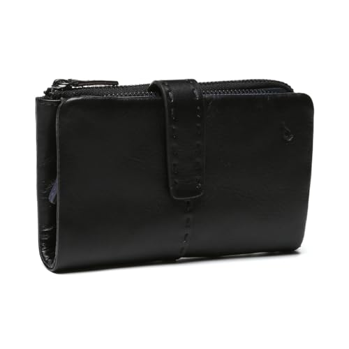 Abbacino Mittleres Portfolio in schwarzem Leder Schwarz von Abbacino