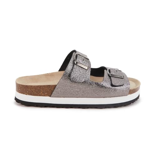 Abbacino Sandalen mit gealterter Silberplattform Silbern von Abbacino