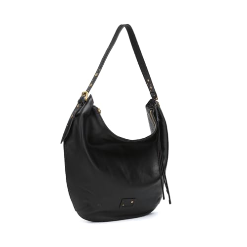 Abbacino Schwarze Leder -Umhängetasche Schwarz von Abbacino