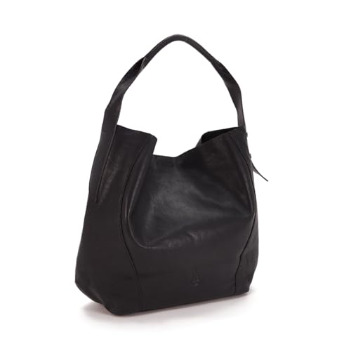 Abbacino Schwarze Leder -Umhängetasche Schwarz von Abbacino