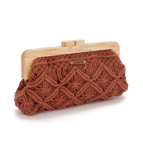 Abbacino Tasche aus Terrakotta-Macramé. Orange von Abbacino