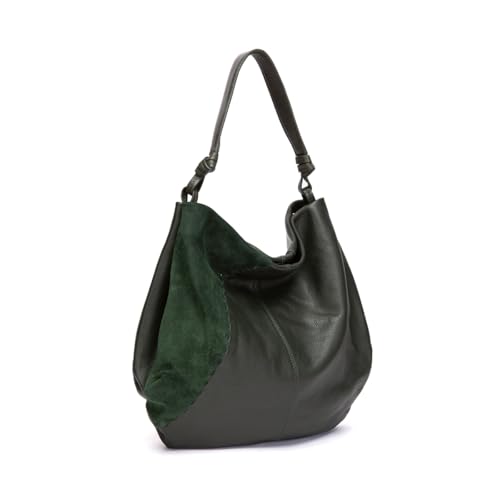 Abbacino Umhängetasche in Leder und grüner Serraje Grün von Abbacino