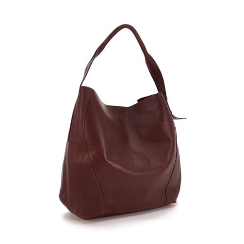 Abbacino Umhängetasche in burgunderfarbenem Leder Rot von Abbacino