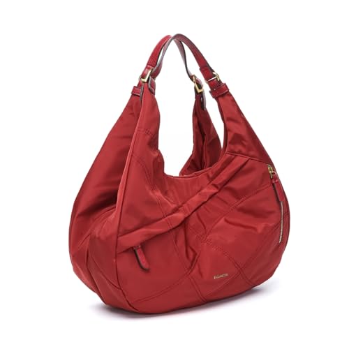 Abbacino Umhängetasche in roten recycelten Materialien Rot von Abbacino