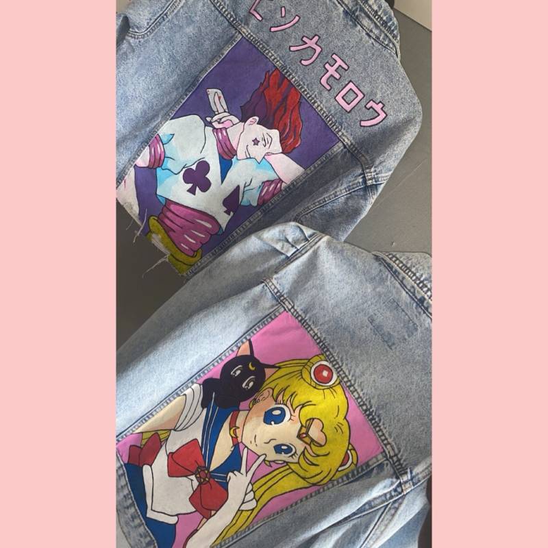 Benutzerdefinierte Anime Inspirierte Gemalte Jacken von AbbiefreyaART