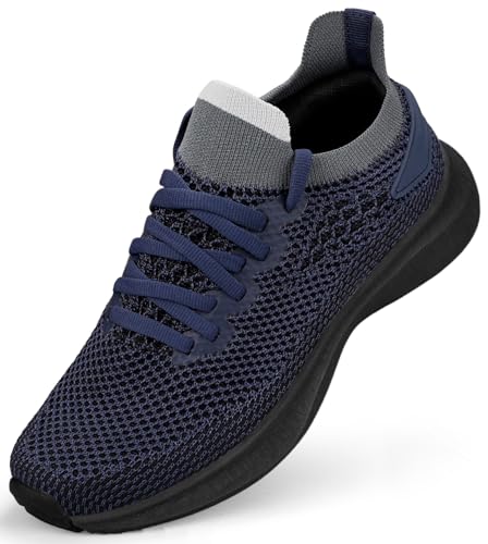 Abboos Damen rutschfeste Gym Workout Schuhe Leichte Atmungsaktive Tennisschuhe Mesh Walking Sneakers, Blau, 38.5 EU von Abboos