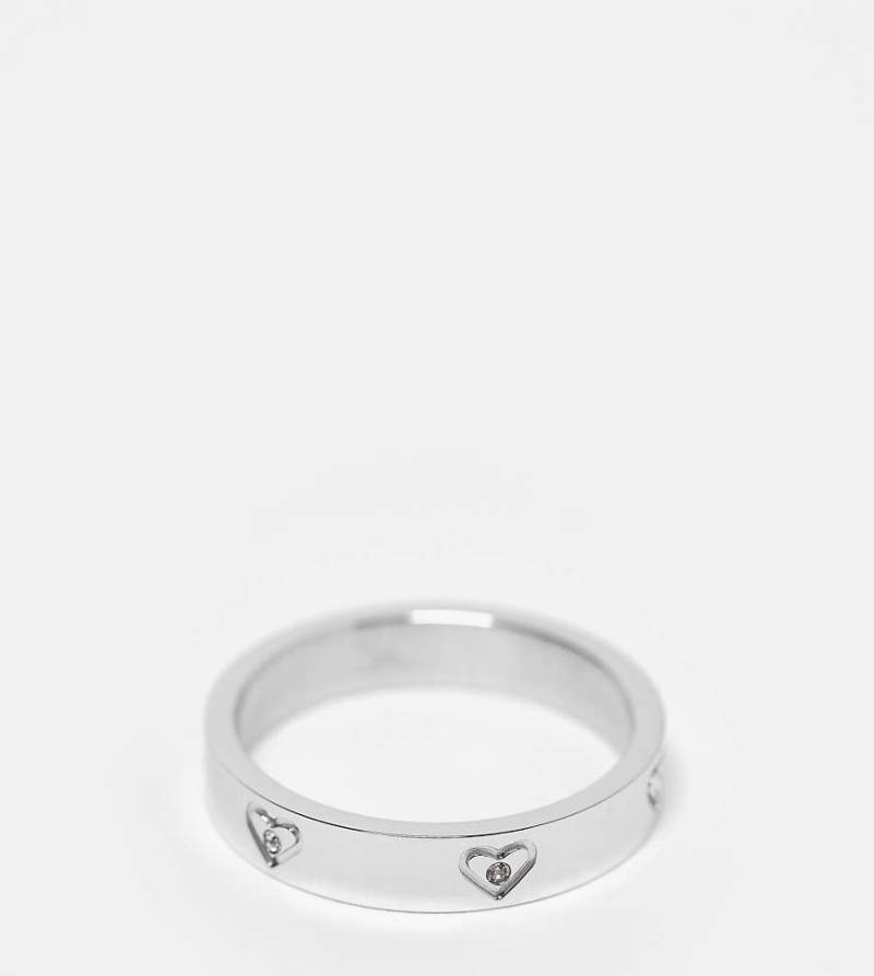 Abbott Lyon - Ring aus versilbertem wasserfestem Edelstahl mit Kristallherz von Abbott Lyon