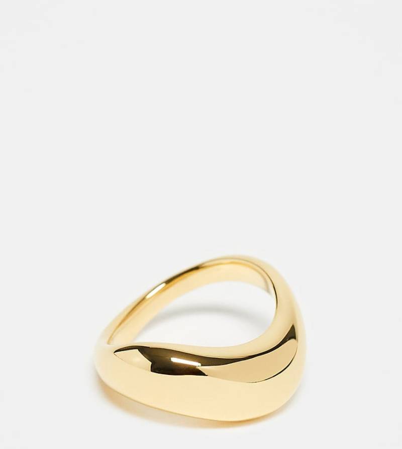 Abbott Lyon - Statement-Ring aus wasserfestem Edelstahl mit 18-Karat-Vergoldung und geschmolzenem Design-Goldfarben von Abbott Lyon