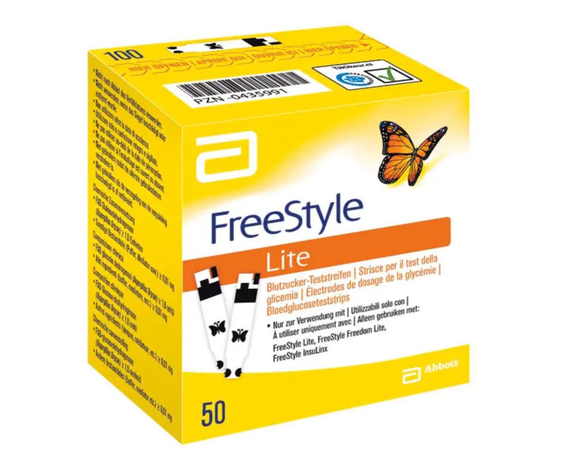 Abbott Blutzucker-Teststreifen FreeStyle Lite Blutzuckerteststreifen, Flexible Packungsoptionen für Teststreifen 50-St., Geringe Blutmenge für Teststreifen, Effiziente Blutzuckerüberwachung Abbott Blutzucker-Teststreifen FreeStyle Lite Blutzuckerteststreifen, Flexible Packungsoptionen für Teststreifen 50-St., Geringe Blutmenge für Teststreifen, Effiziente Blutzuckerüberwachung von Abbott