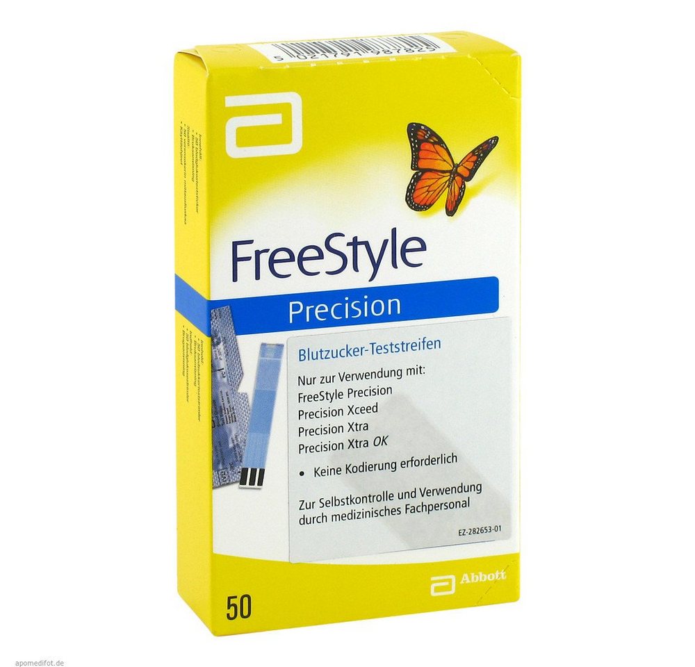Abbott Blutzucker-Teststreifen Freestyle Precision Blutzuckerteststreifen, Spar-Set 50-St., Schnelle Messzeit, Minimale Blutmenge, Blutzuckerüberwachung Abbott Blutzucker-Teststreifen Freestyle Precision Blutzuckerteststreifen, Spar-Set 50-St., Schnelle Messzeit, Minimale Blutmenge, Blutzuckerüberwachung von Abbott