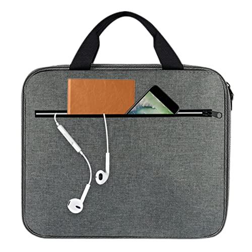 Bibel Schutzhülle,Büchertasche Tragetasche Kirchentasche | Multifunktionale Schreibwaren Reißverschluss Bleistift Tablet Fall Bleistift Taschen Planer Zubehör für Reisen, Groß Abbto, gray von Abbto