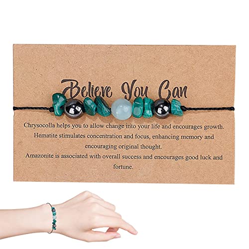 Malachit Armband,Schöne Amazonit Armbänder Moderne Stilvolle Wachs String | Armbänder Armbänder Vertrauen Bedeutung Natürliche handgemachte Stein Weihnachten, Geburtstage Geschenke Abbto von Abbto