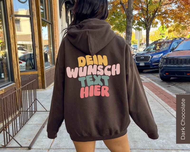 Personalisierter Hoodie Mit Text Rücken Print, Süßer Kapuzenpullover Für Frauen Individuellem Spruch, Personalisiertes Geschenk Sie von AbbyMoonApparel