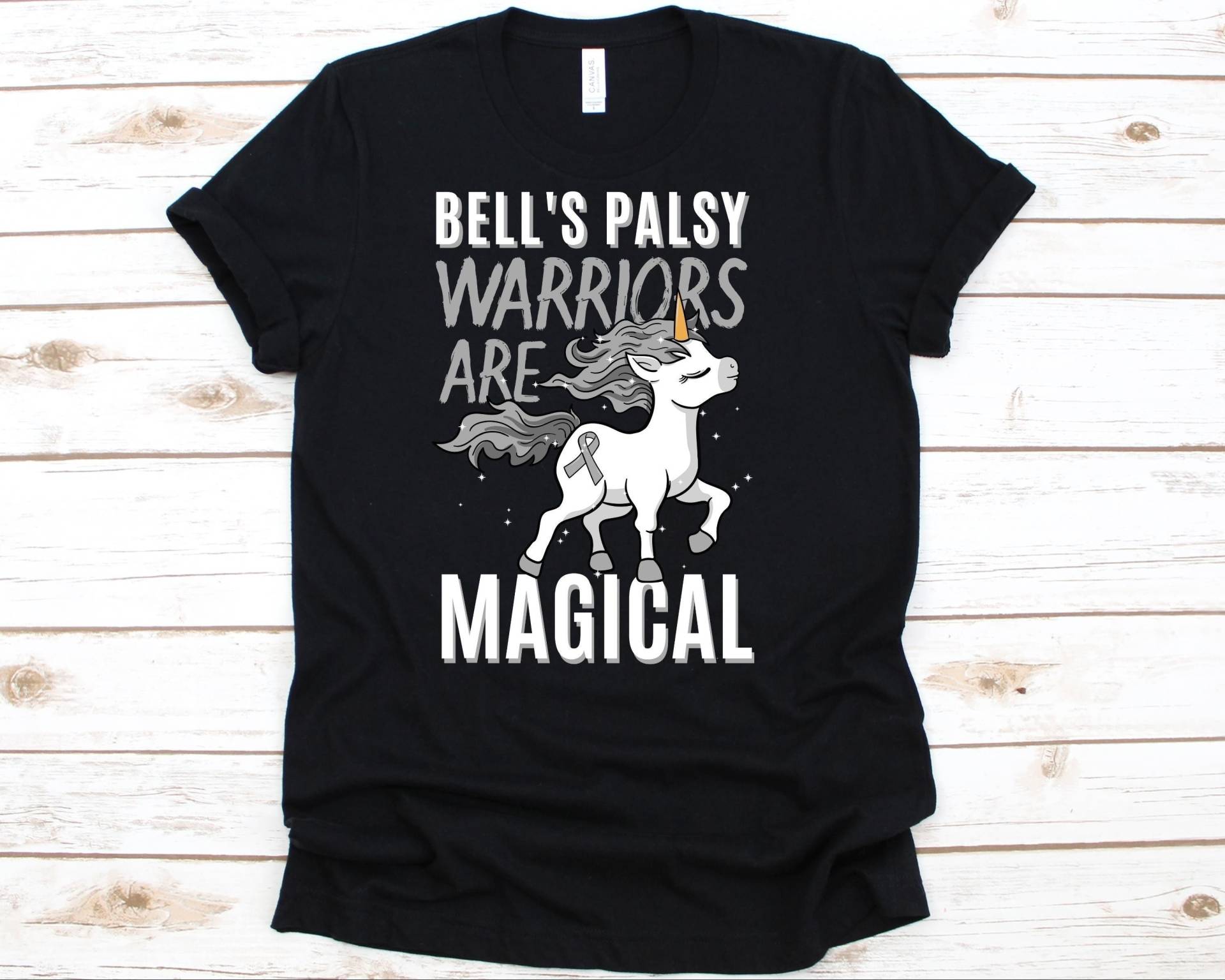 Bell Es Palsy Warriors Are Magical Shirt, Süßes Einhorn Gesichtsparalyse T-Shirt Für Männer Und Frauen, Bewusstsein Geschenk Glöckchen Fighter von AbbysDesignFactory