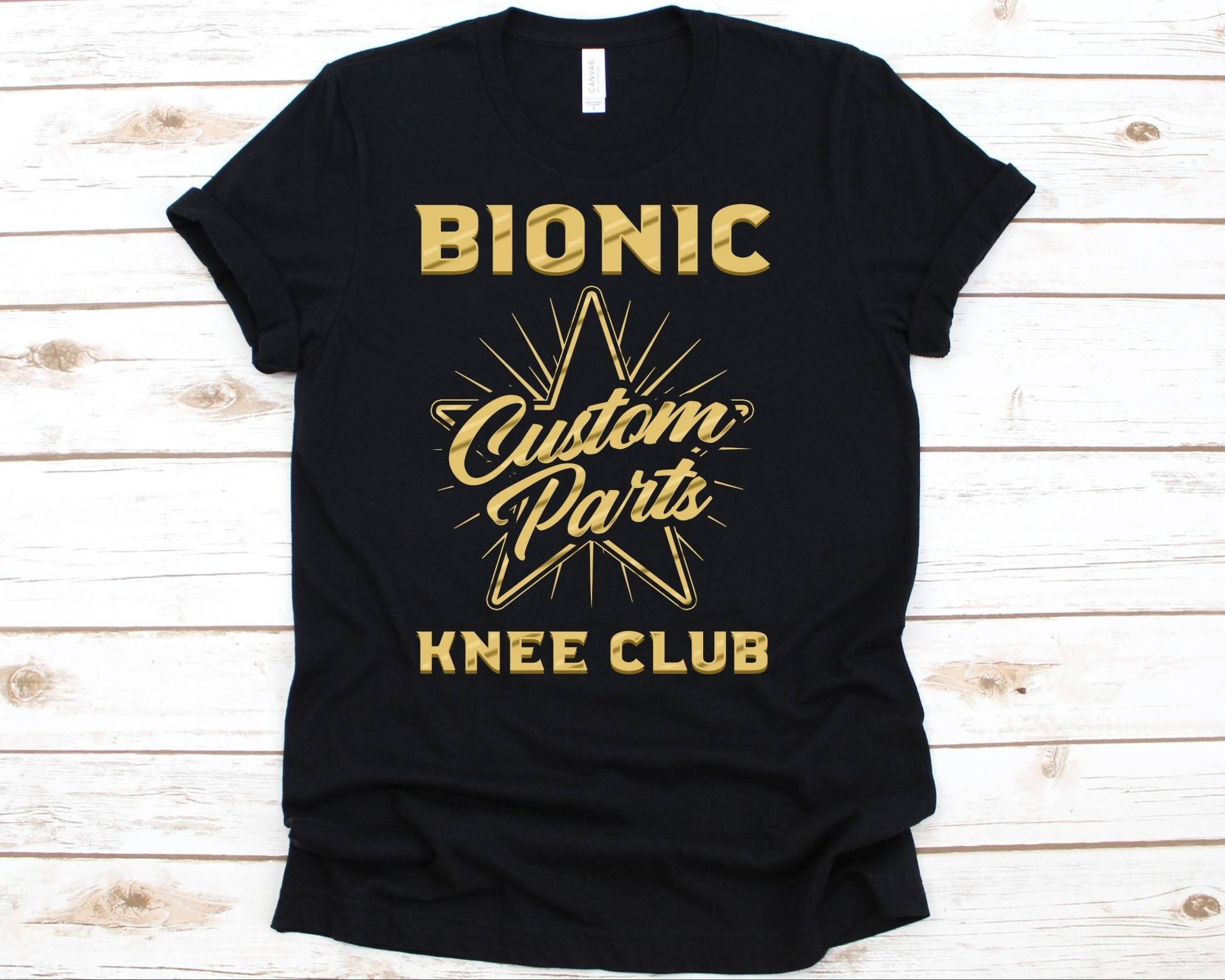 Bionic Custom Parts Knie-Club-Shirt, Geschenk Für Knie-Arthroplastik Krieger, Knieersatz-Operation-Shirt Männer Und Frauen, Gelenkersatz von AbbysDesignFactory