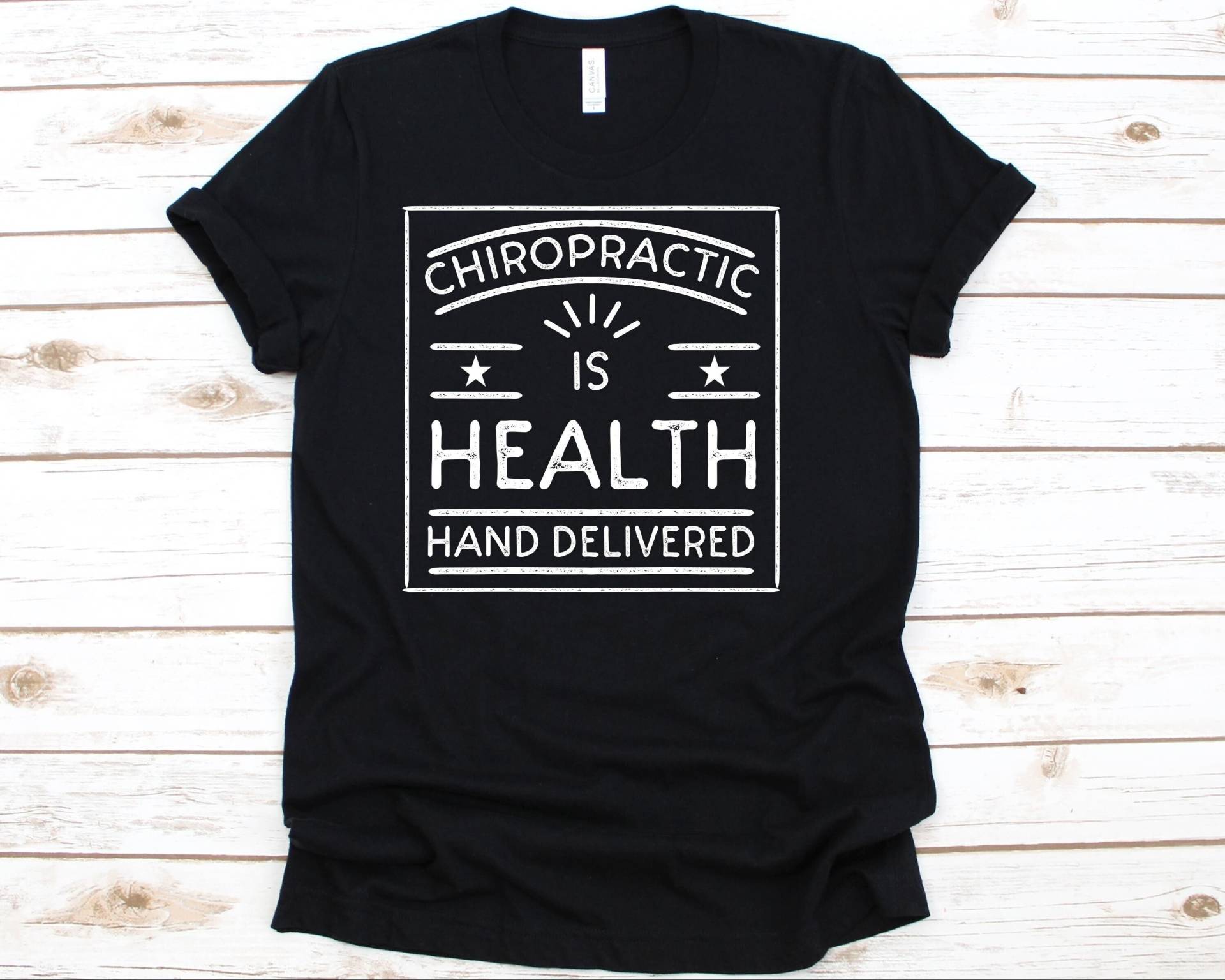 Chiropractic Is Health Hand Delivered Shirt, Chiropractor Shirt Für Männer Und Frauen, Rückentherapie Chiro T-Shirt Awareness von AbbysDesignFactory