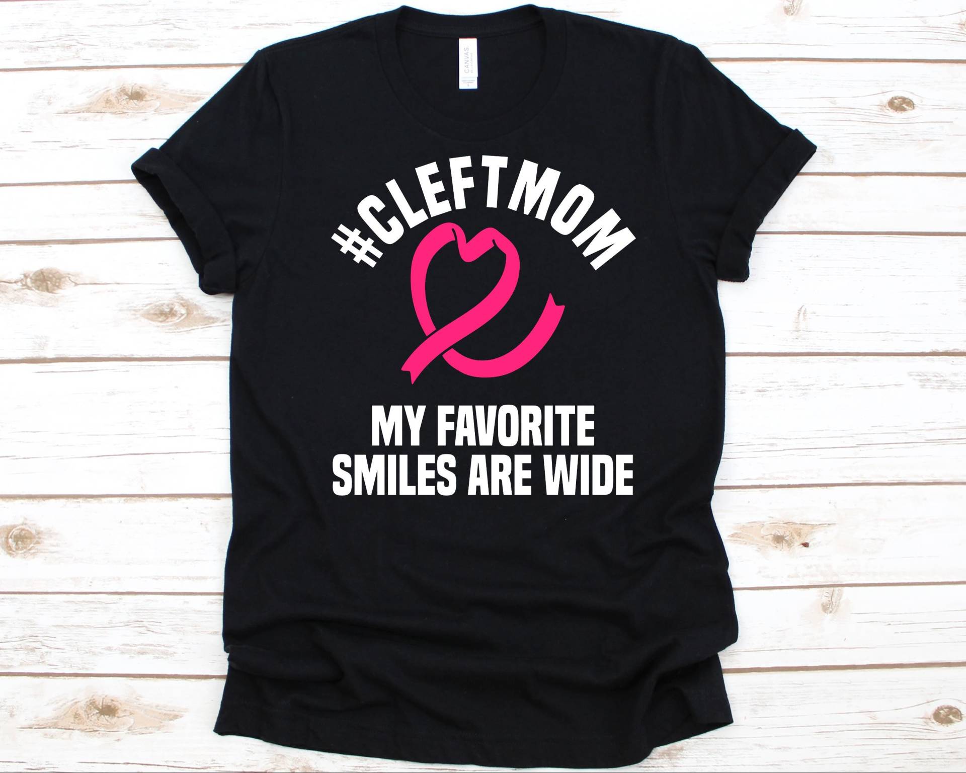 Cleft Mom Shirt, Awareness Design Für Lippen Und Gaumen, Rosa Band, Warriors, Hare Lip, Orofacial Cleft, Mom, Muttertag von AbbysDesignFactory