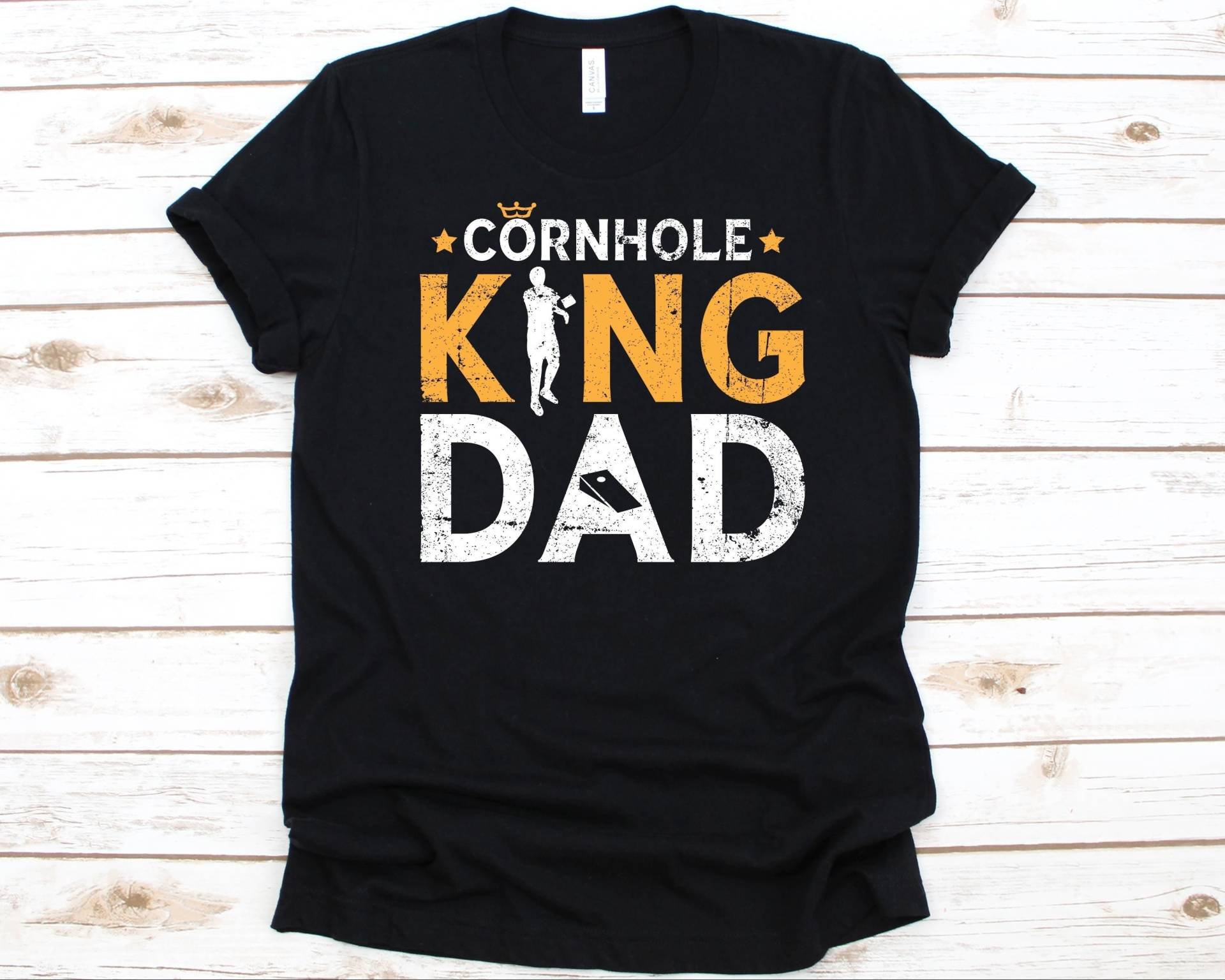 Cornhole King Dad Shirt, Cooles T-Shirt Für Männer, Vatertag T-Shirt, Game Liebhaber, Geschenk Spieler, Grafik von AbbysDesignFactory