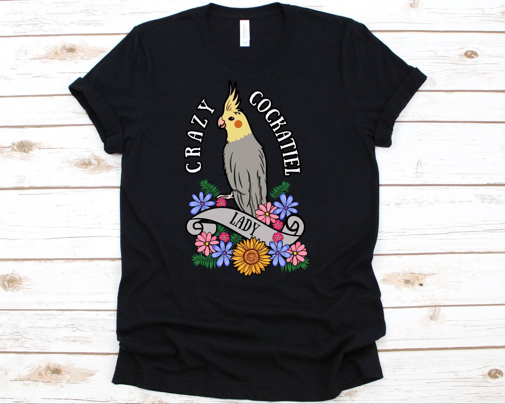 Crazy Cockatiel Lady Shirt, Kakadu Liebhaber, Geschenk Für Besitzer Männer Und Frauen, Vogelbeobachter Tshirt, Kleiner Papagei, Tierarzt von AbbysDesignFactory