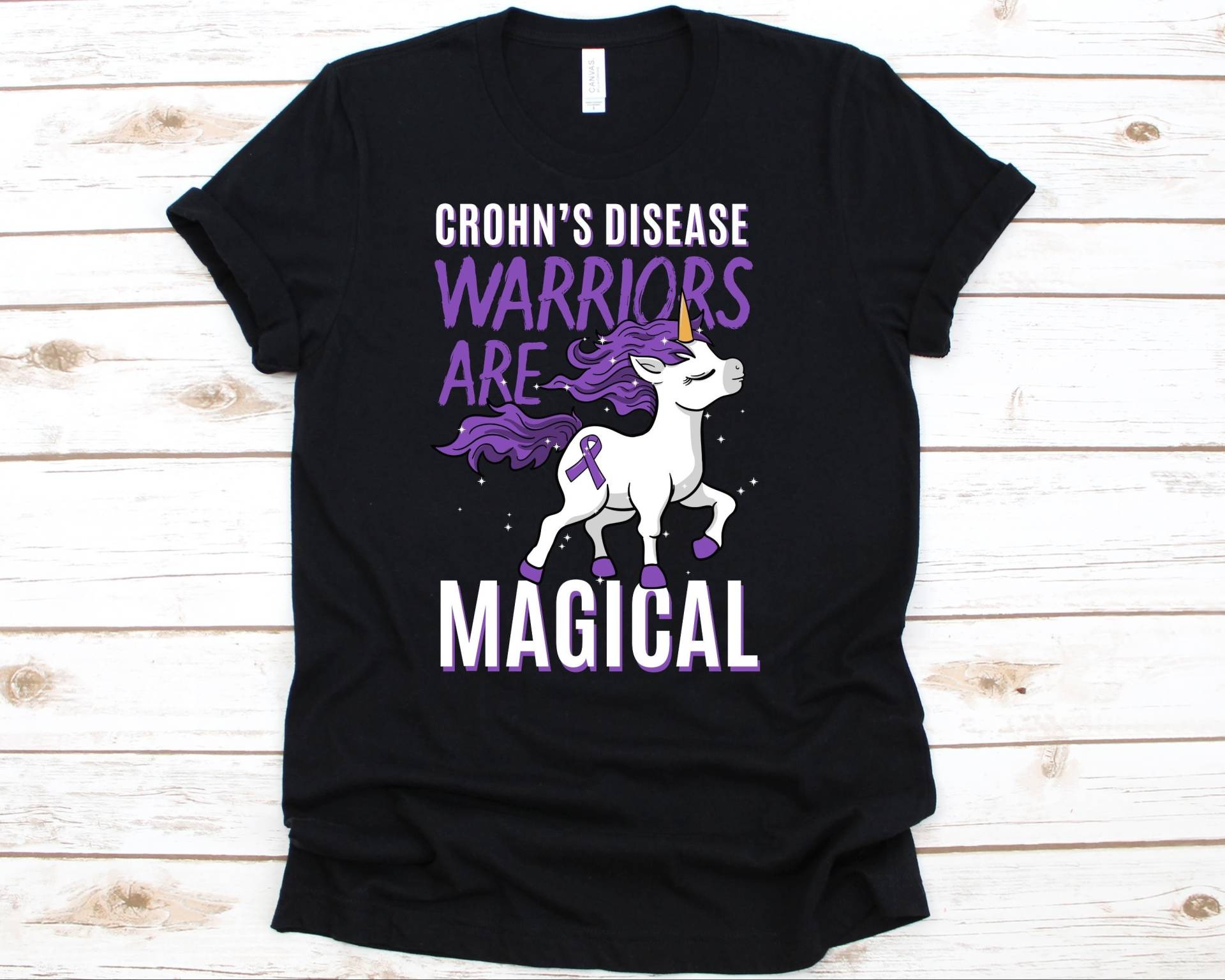 Crohn Es Disease Warriors Are Magical Shirt, Süßes Einhorn Entzündliche Darmerkrankungen Tshirt Für Männer Und Frauen, Regionale Enteritis Kämpfer von AbbysDesignFactory