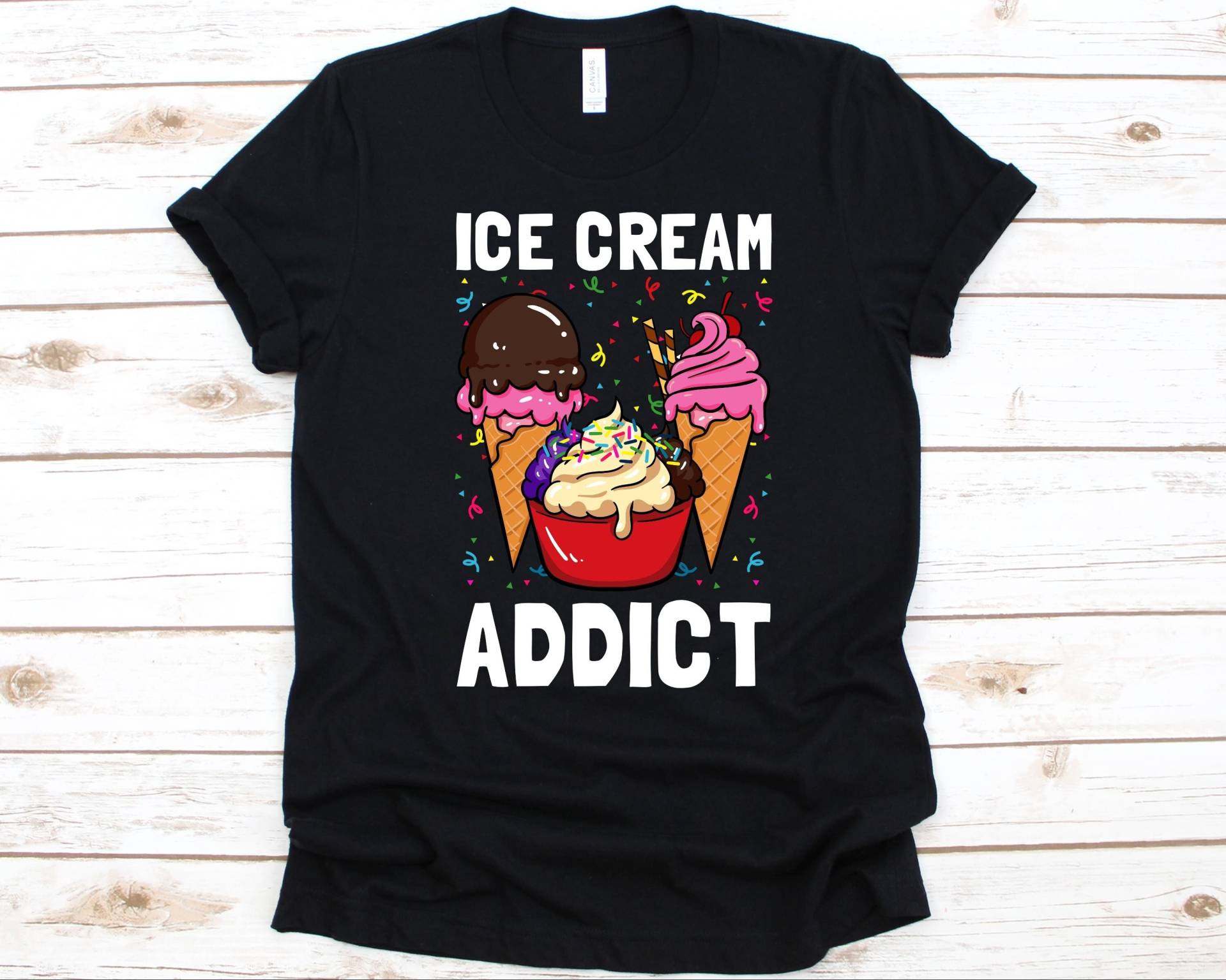 Eissüchtig T-Shirt, Eis T-Shirt Für Männer Und Frauen, Eisgeburtstag, Eiscreme Shirt, Gelato Geschenk, Party von AbbysDesignFactory