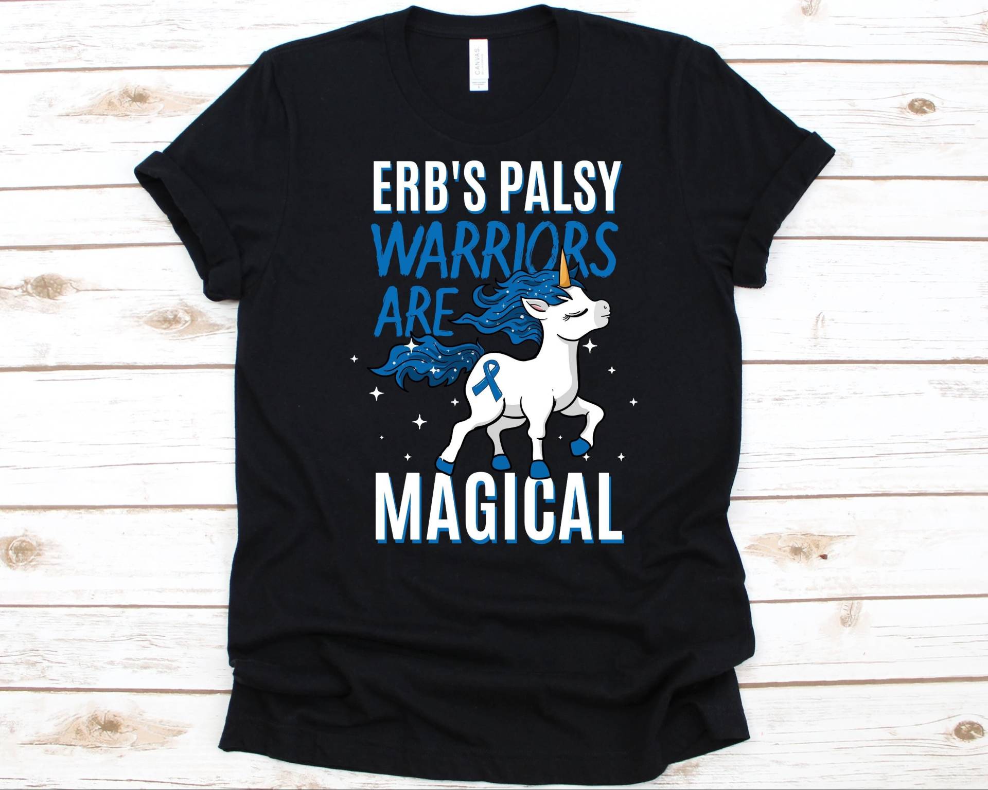 Erb Es Palsy Warriors Are Magical Shirt, Awareness Brachial Plexus Palsy, Blaues Einhorn Design, Erb-Duchenne Paralysis von AbbysDesignFactory