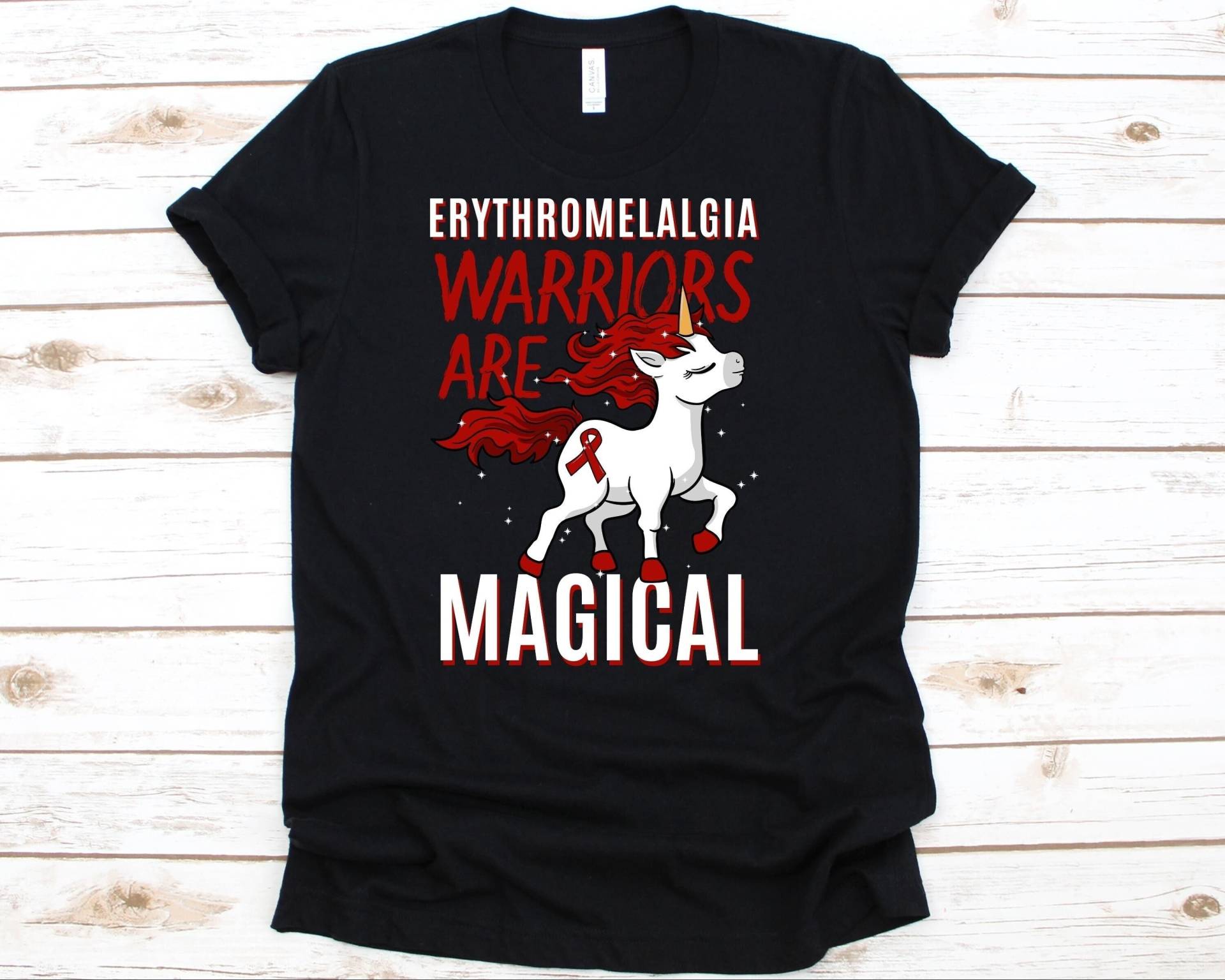 Erythromelalgia Krieger Sind Zauberhaftes Shirt, Süßes Einhorn Shirt Für Mitchell Es Disease Krieger, Erythema Awareness Männer Und Frauen von AbbysDesignFactory